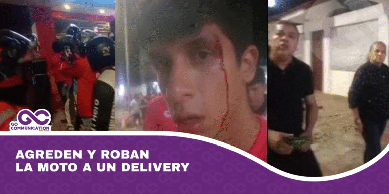 Agreden y roban la moto a un delivery