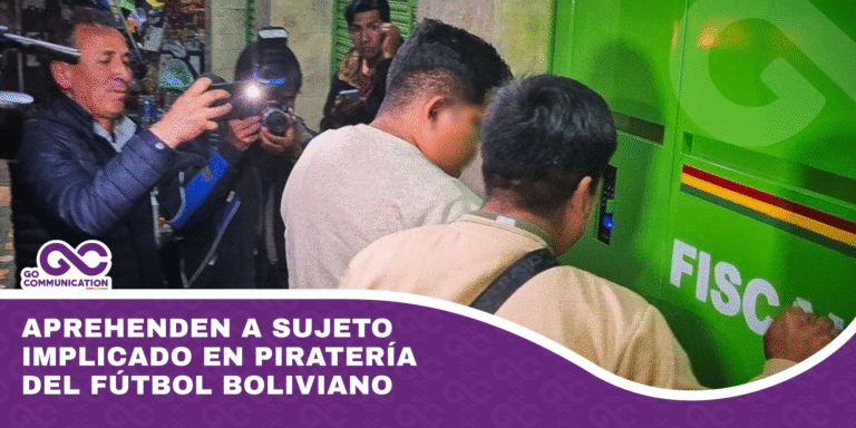 Aprehenden a sujeto implicado en piratería del fútbol boliviano