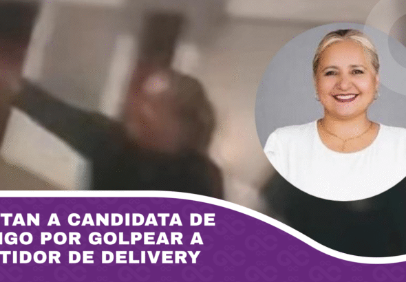 Arrestan a candidata de Porongo por golpear a repartidor de delivery