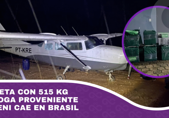 Avioneta con 515 kg de droga proveniente del Beni cae en Brasil