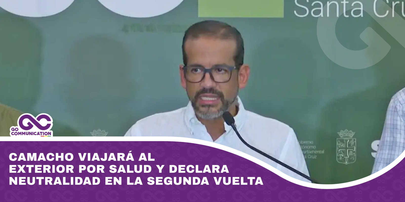 Camacho viajará al exterior por salud y declara neutralidad en la segunda vuelta