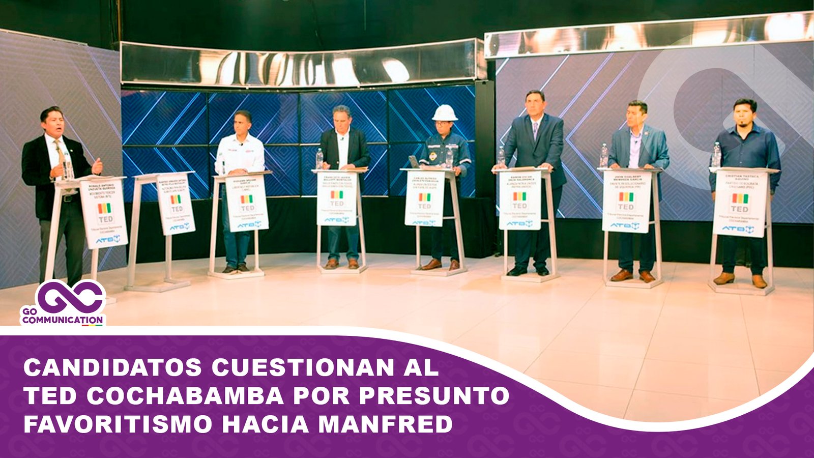Candidatos cuestionan al TED Cochabamba por presunto favoritismo hacia Manfred