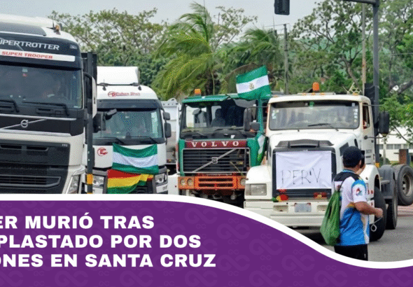 Chofer murió tras ser aplastado por dos camiones en Santa Cruz