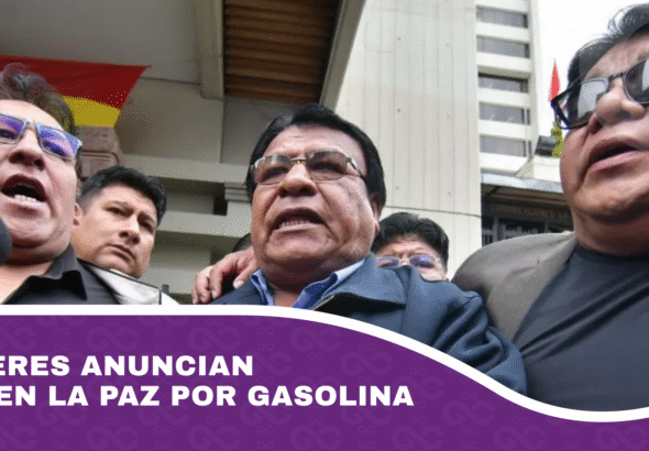 Choferes anuncian paro en La Paz por gasolina