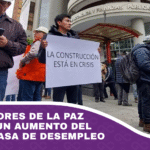 Constructores de La Paz advierten un aumento del 60% en la tasa de desempleo