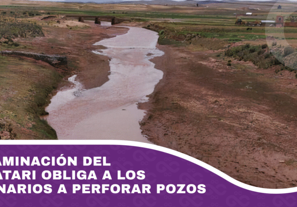Contaminación del río Katari obliga a los comunarios a perforar pozos