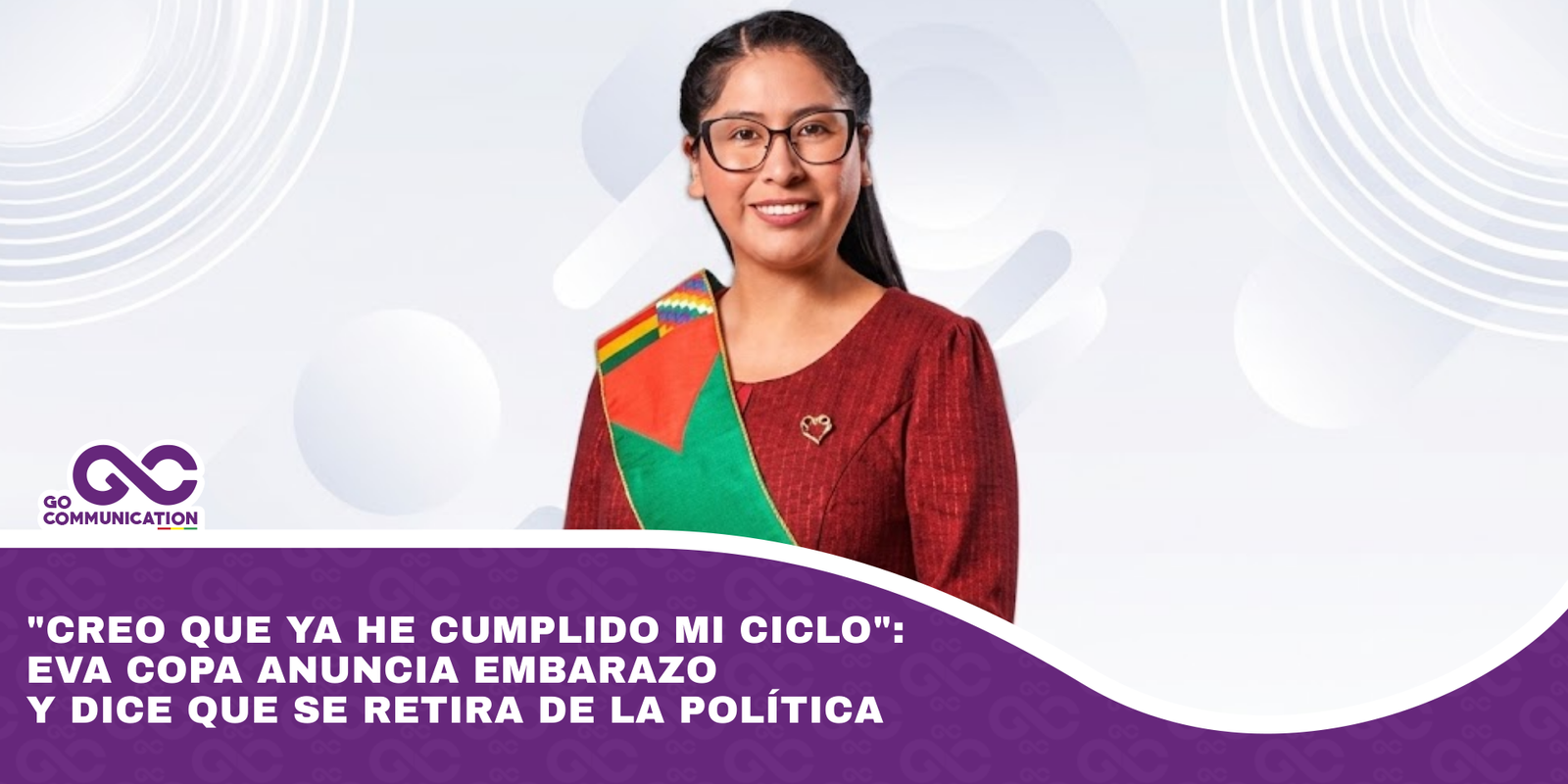 Creo que ya he cumplido mi ciclo Eva Copa anuncia embarazo y dice que se retira de la política