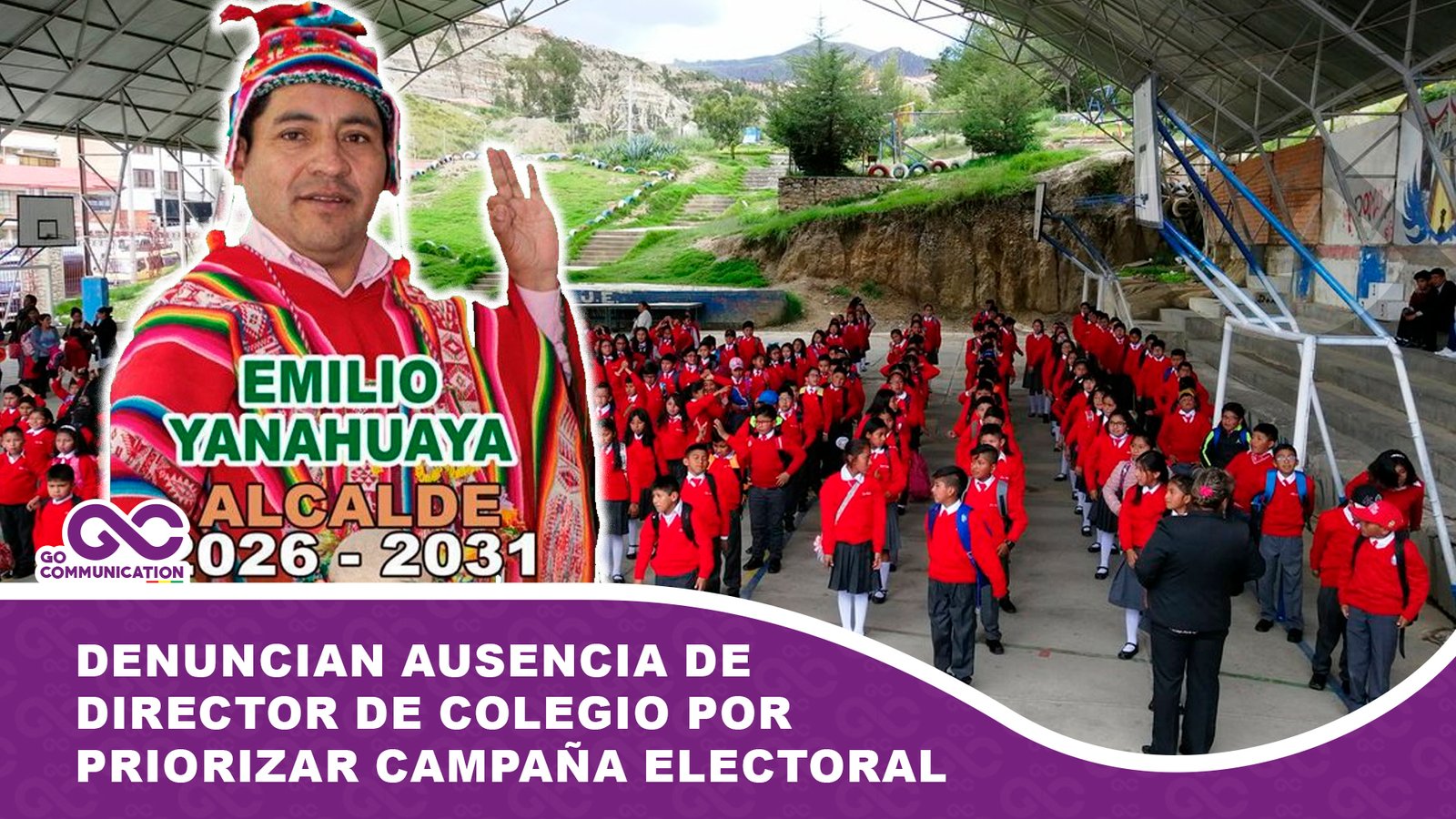 Denuncian ausencia de director de colegio por priorizar campaña electoral