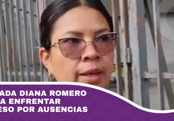 Diputada Diana Romero podría enfrentar proceso por ausencias