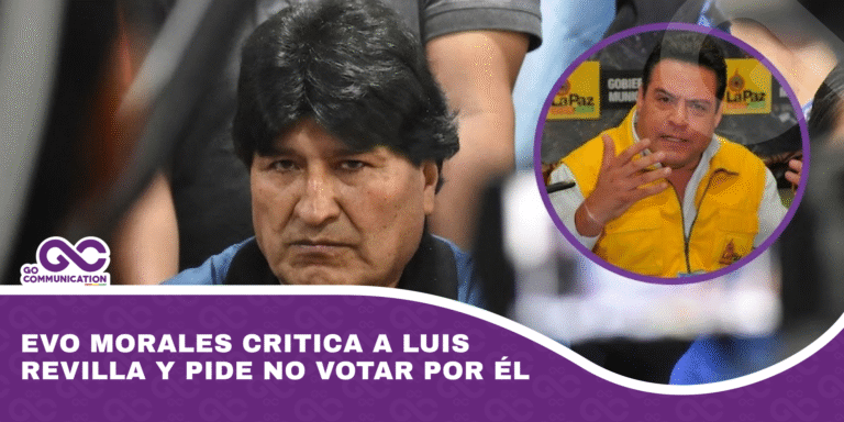 Evo Morales critica a Luis Revilla y pide no votar por él