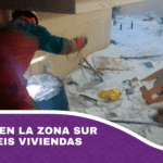 Granizada en la Zona Sur afectó a seis viviendas