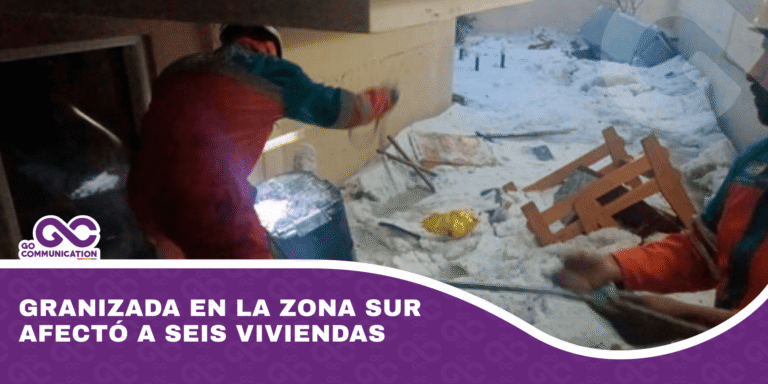 Granizada en la Zona Sur afectó a seis viviendas