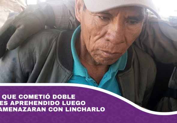 Hombre que cometió doble crimen es aprehendido luego de que amenazaran con lincharlo