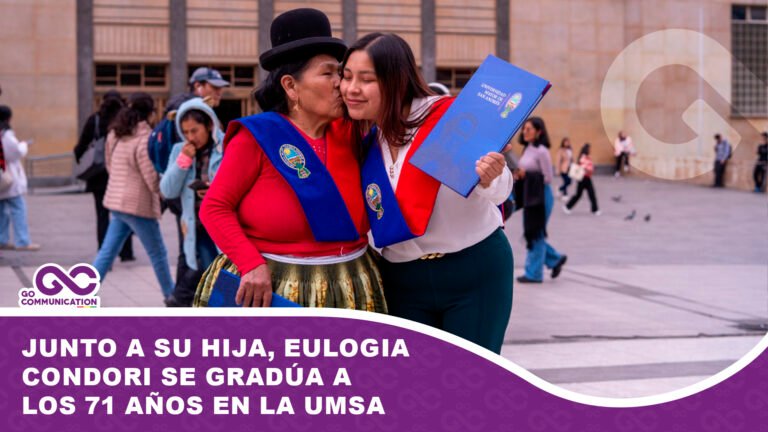 Junto a su hija, Eulogia Condori se gradúa a los 71 años en la UMSA