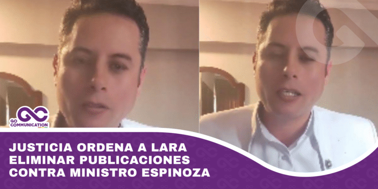 Justicia ordena a Lara eliminar publicaciones contra Ministro Espinoza