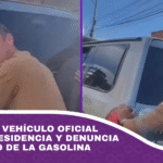 Lara empuja vehículo oficial de la vicepresidencia y denuncia mala calidad de la gasolina