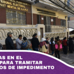 Largas filas en el TED La Paz para tramitar certificados de impedimento