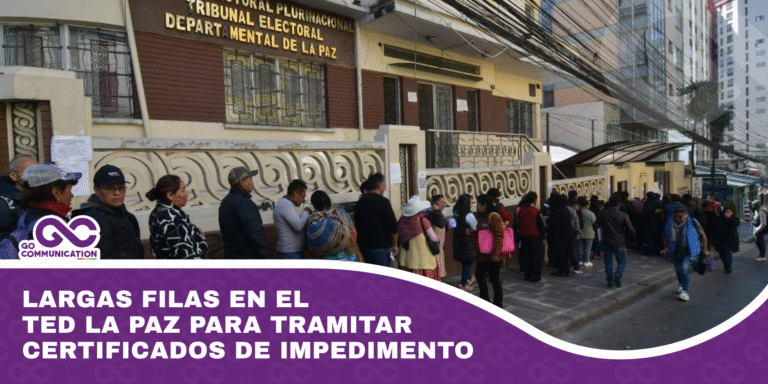 Largas filas en el TED La Paz para tramitar certificados de impedimento