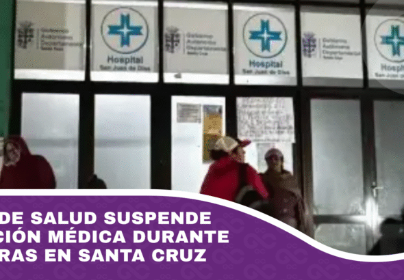 Paro de salud suspende atención médica durante 72 horas en Santa Cruz