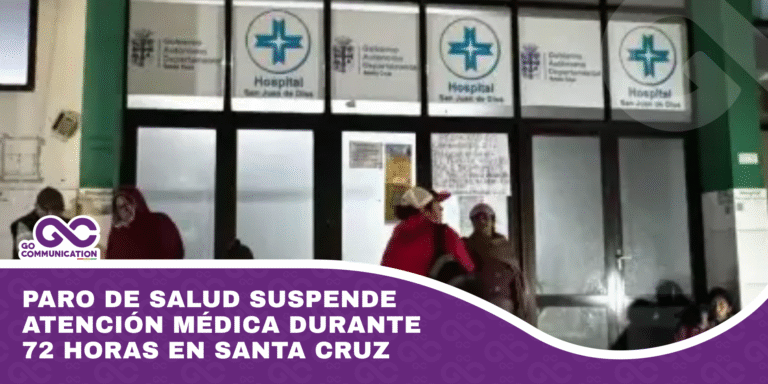 Paro de salud suspende atención médica durante 72 horas en Santa Cruz