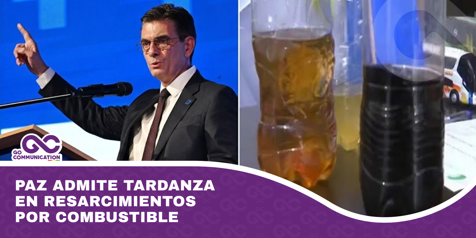 Paz admite tardanza en resarcimientos por combustible