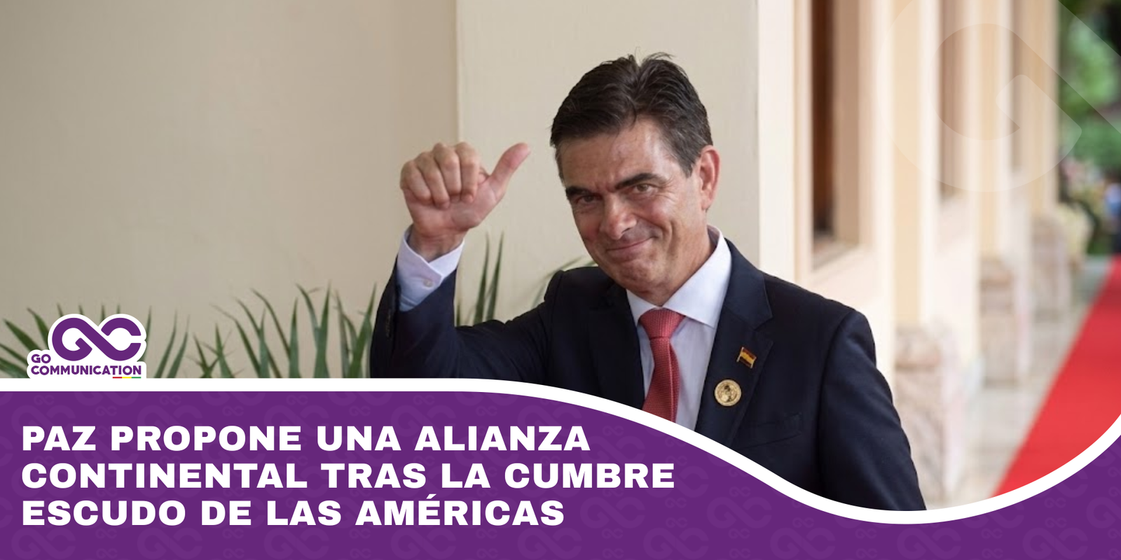 Paz propone una alianza continental tras la Cumbre Escudo de las Américas