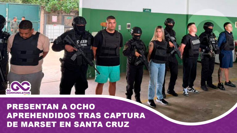 Presentan a ocho aprehendidos tras captura de Sebastián Marset en Santa Cruz
