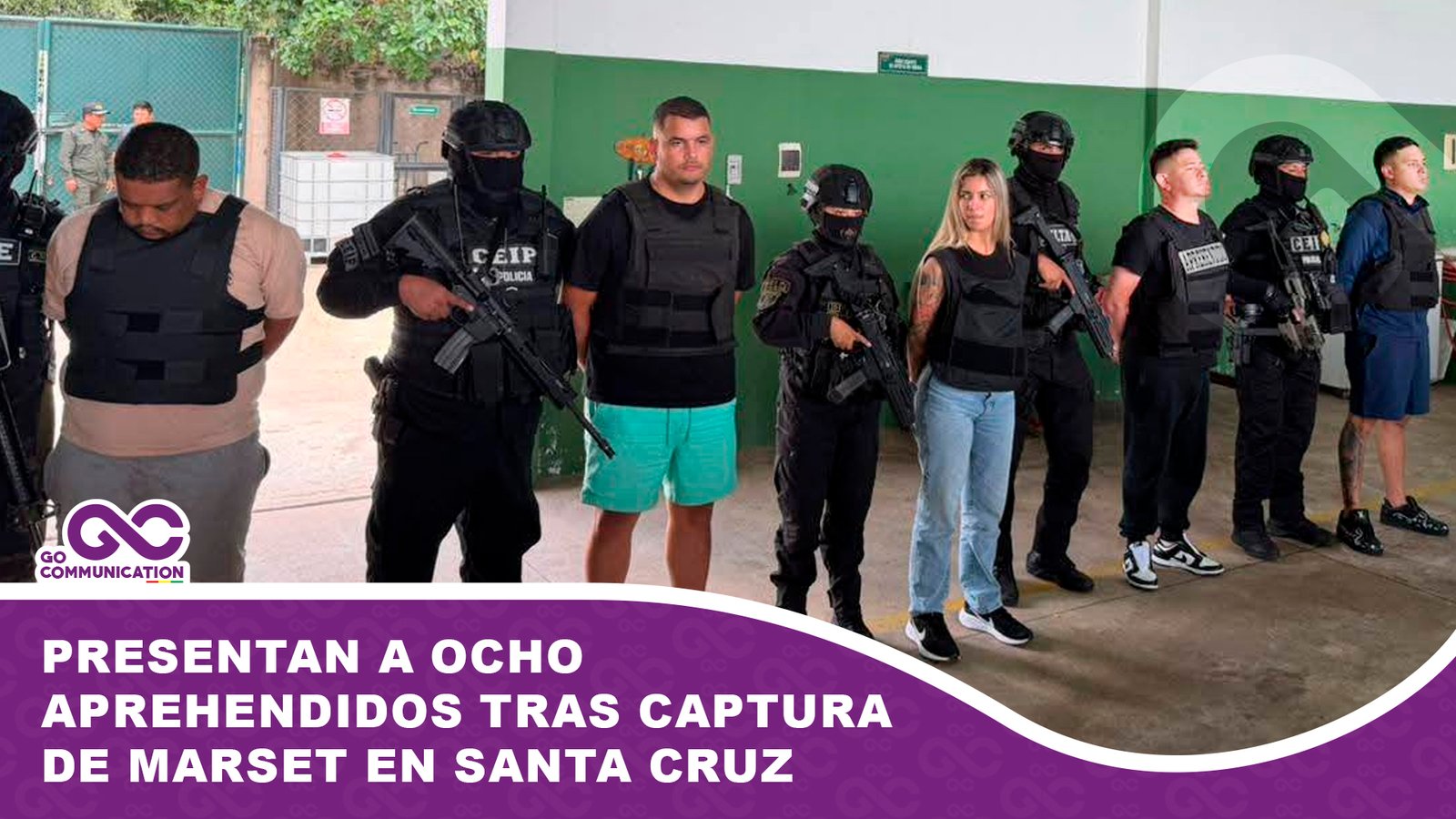 Presentan a ocho aprehendidos tras captura de Sebastián Marset en Santa Cruz