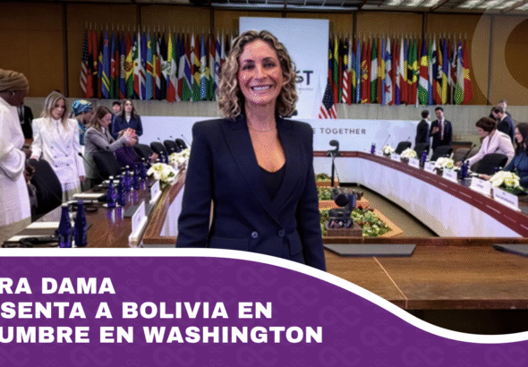 Primera dama representa a Bolivia en una cumbre en Washington