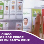 Procesan a cinco funcionarios por error de papeletas en Santa Cruz