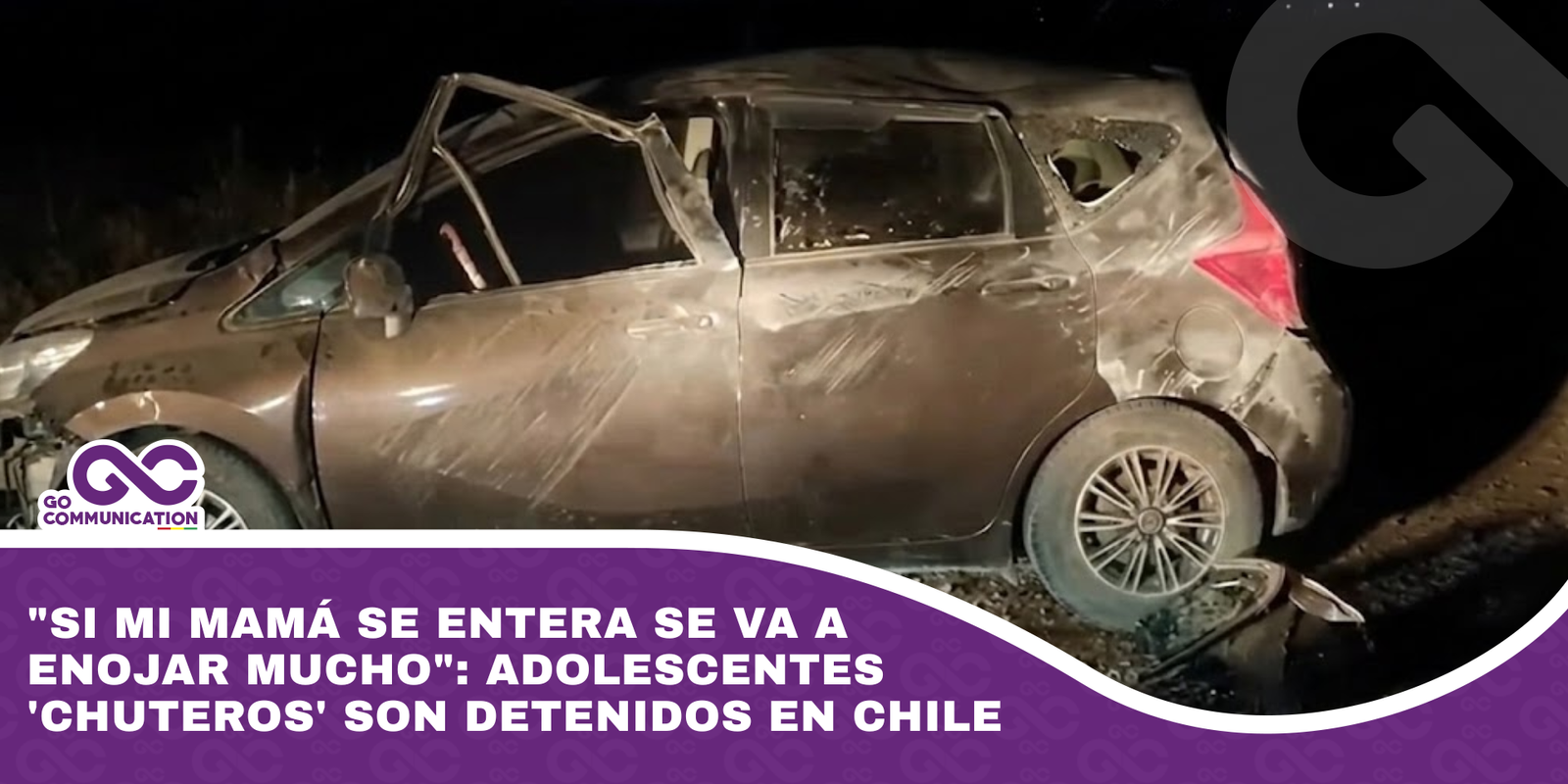 Si mi mamá se entera se va a enojar mucho Adolescentes 'chuteros' son detenidos en Chile