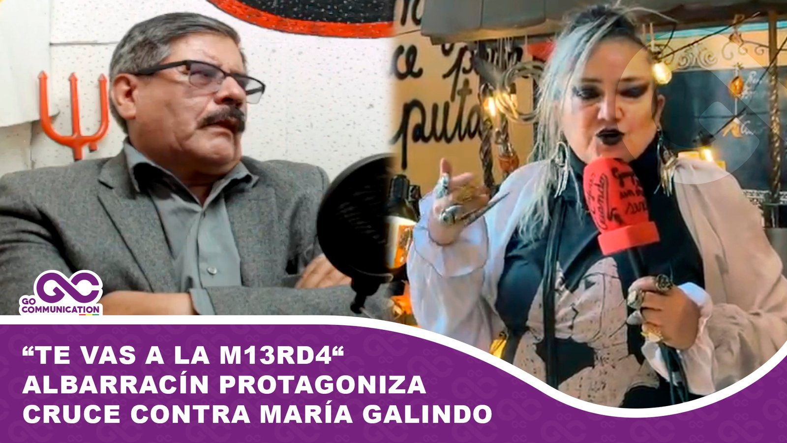 “Te vas a la m13rd4“ Albarracín protagoniza cruce y abandona programa de María Galindo
