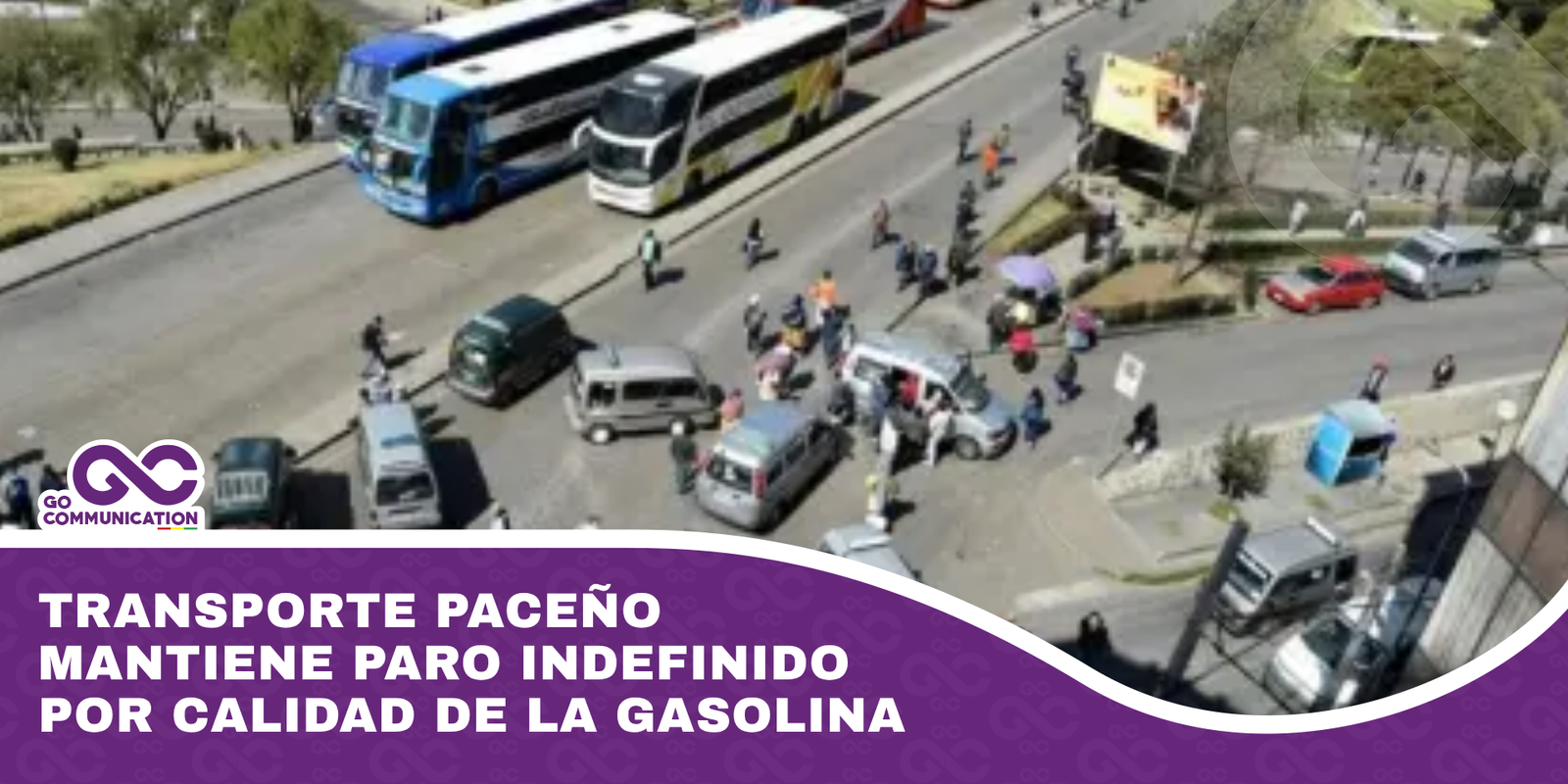 Transporte paceño mantiene paro indefinido por calidad de la gasolina