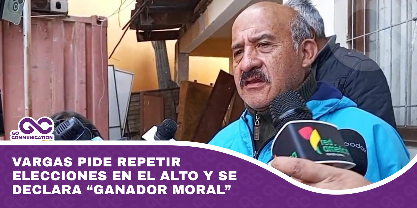 Vargas pide repetir elecciones en El Alto y se declara “ganador moral”