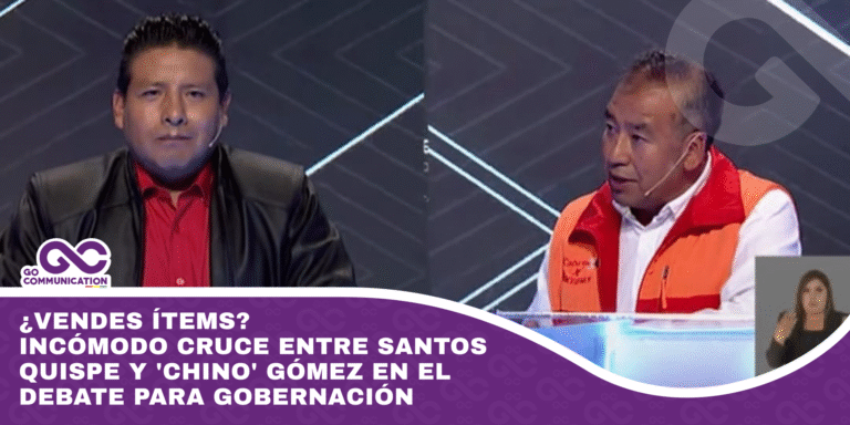 ¿Vendes ítems Incómodo cruce entre Santos Quispe y 'Chino' Gómez en el debate para Gobernación