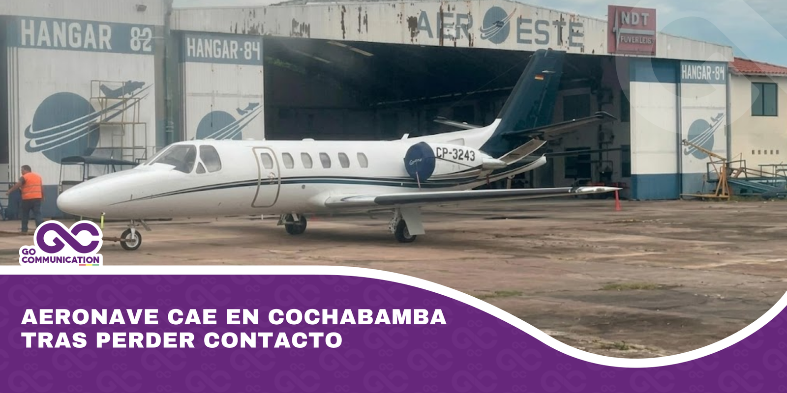 Aeronave cae en Cochabamba tras perder contacto