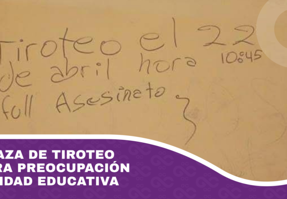 Amenaza de tiroteo genera preocupación en unidad educativa