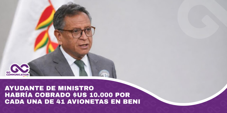 Ayudante de ministro habría cobrado $us 10.000 por cada una de 41 avionetas en Beni