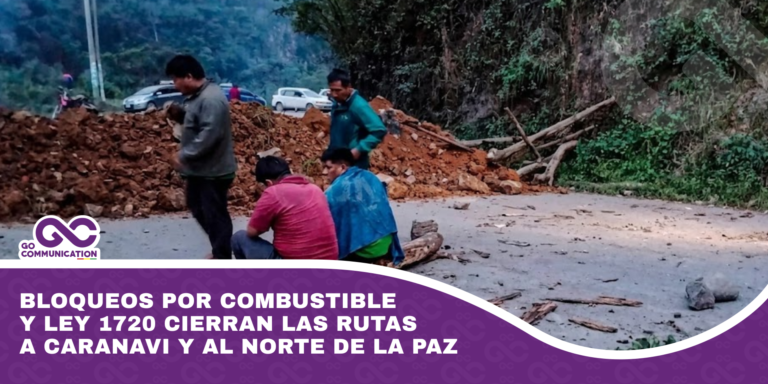 Bloqueos por combustible y ley 1720 cierran las rutas a Caranavi y al norte de La Paz