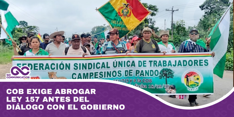 COB exige abrogar Ley 157 antes del diálogo con el Gobierno