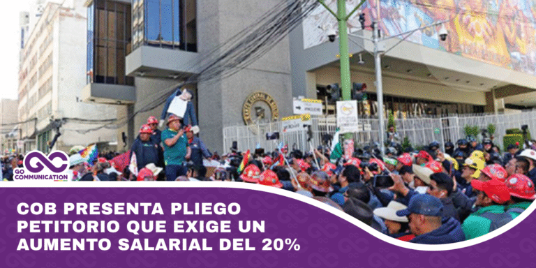 COB presenta pliego petitorio que exige un aumento salarial del 20%