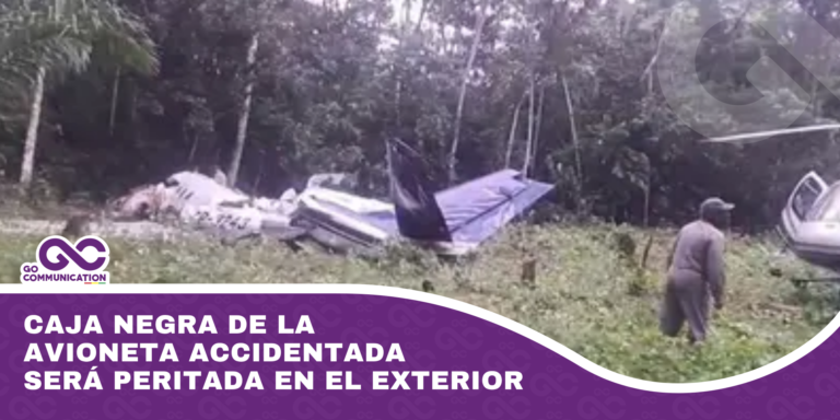 Caja negra de la avioneta accidentada será peritada en el exterior