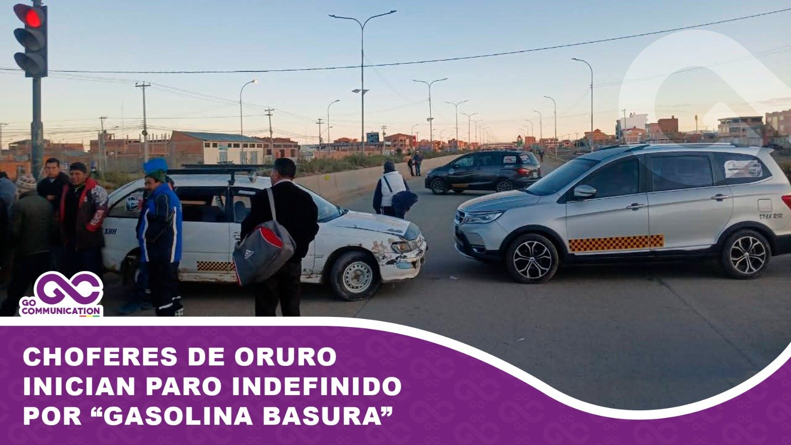 Choferes de Oruro inician paro indefinido por gasolina basura