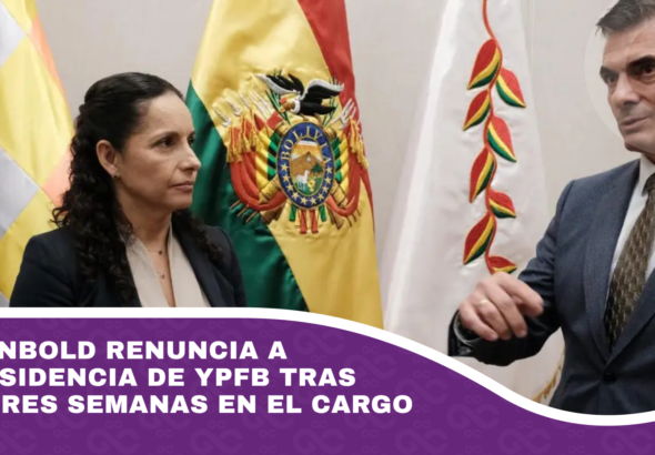 Cronenbold renuncia a la presidencia de YPFB tras solo tres semanas en el cargo