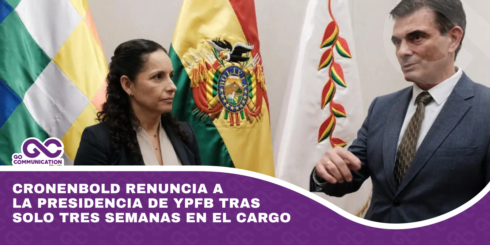 Cronenbold renuncia a la presidencia de YPFB tras solo tres semanas en el cargo