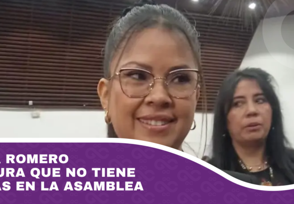 Diana Romero asegura que no tiene faltas en la Asamblea