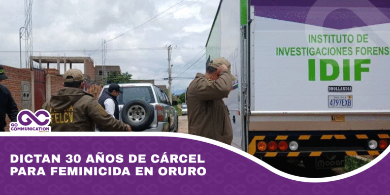 Dictan 30 años de cárcel para feminicida en Oruro