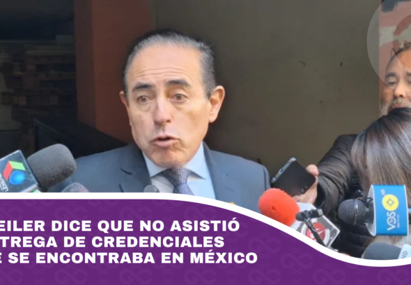 Dockweiler dice que no asistió a la entrega de credenciales porque se encontraba en México