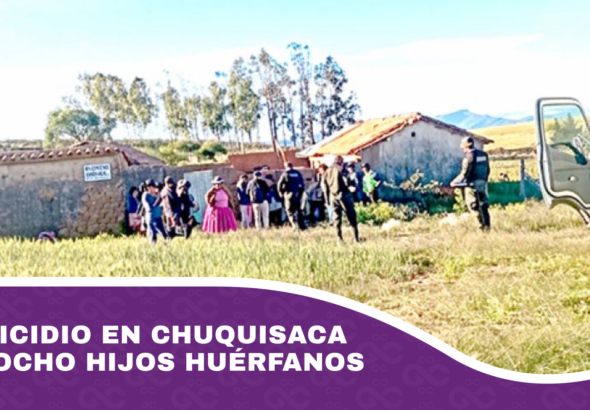 Feminicidio en Chuquisaca deja ocho hijos huérfanos
