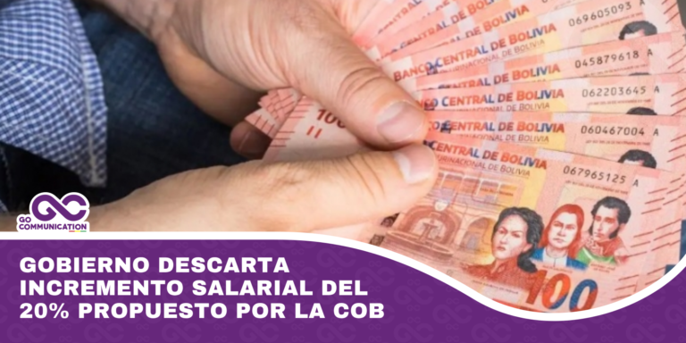 Gobierno descarta incremento salarial del 20% propuesto por la COB